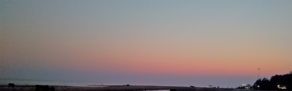 Sunset at Mandarmoni sea beach