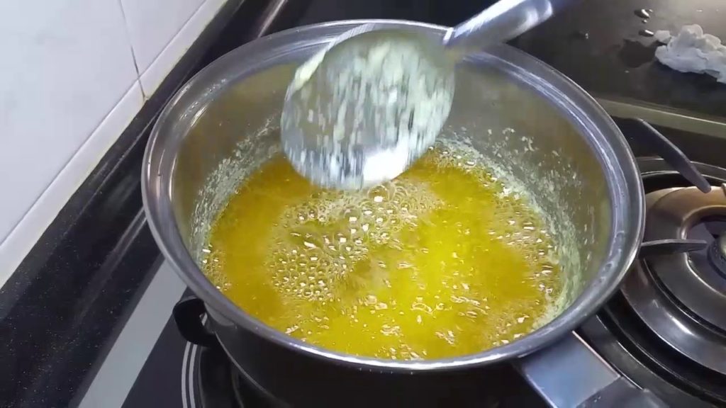 Ghee preparation at home step 3