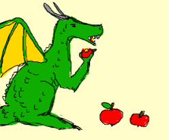 Dragon and apples