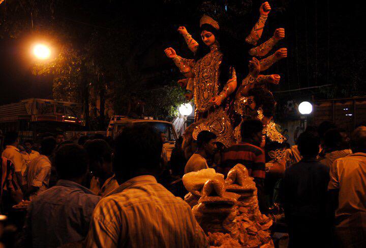 Goddess Durga on her way to a Pandal in Kolkata