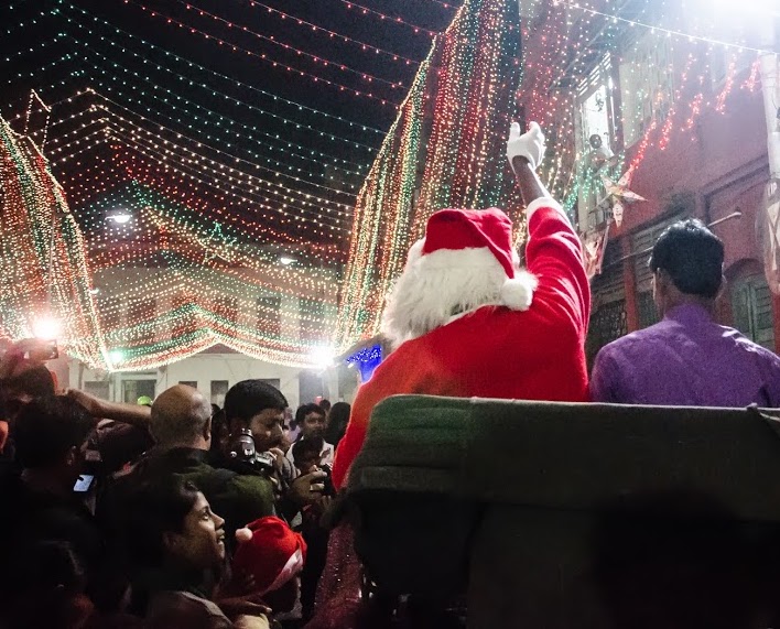 Santa comes to Bow Barracks 