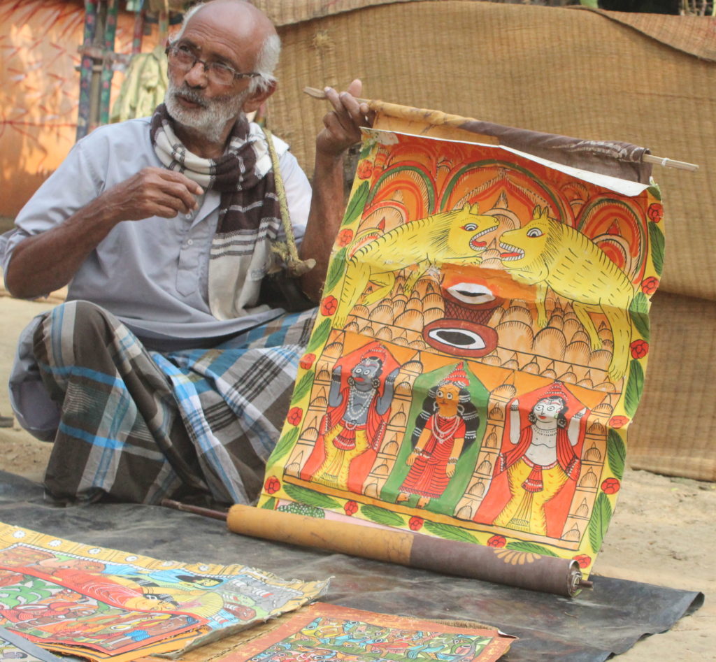 Shyamal Chitrakar singing the Pot er gaan