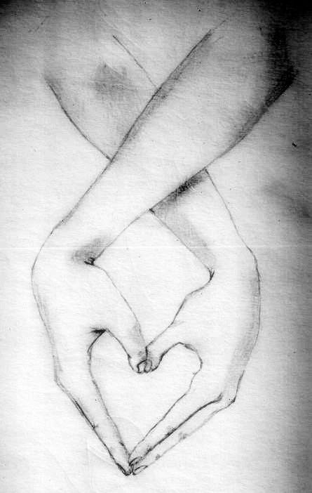 Sketch of two hands